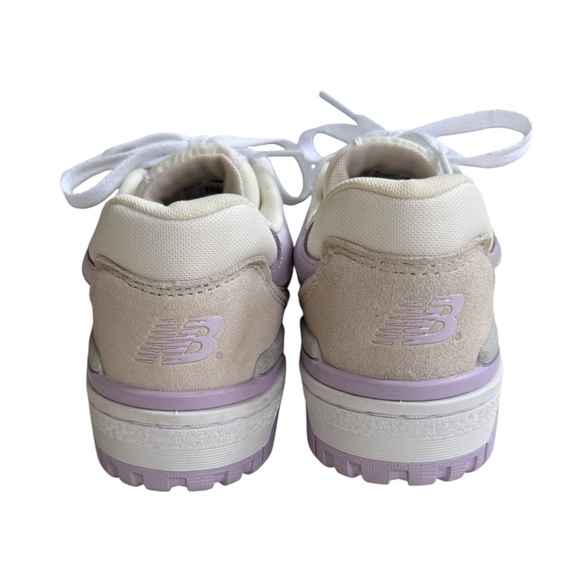New Balance 550 Low Athletic Sneakers White Thistle Violet Youth Size 4.5 - Picture 3 of 9